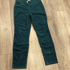 Chicos Green Corduroy Pants Size 1